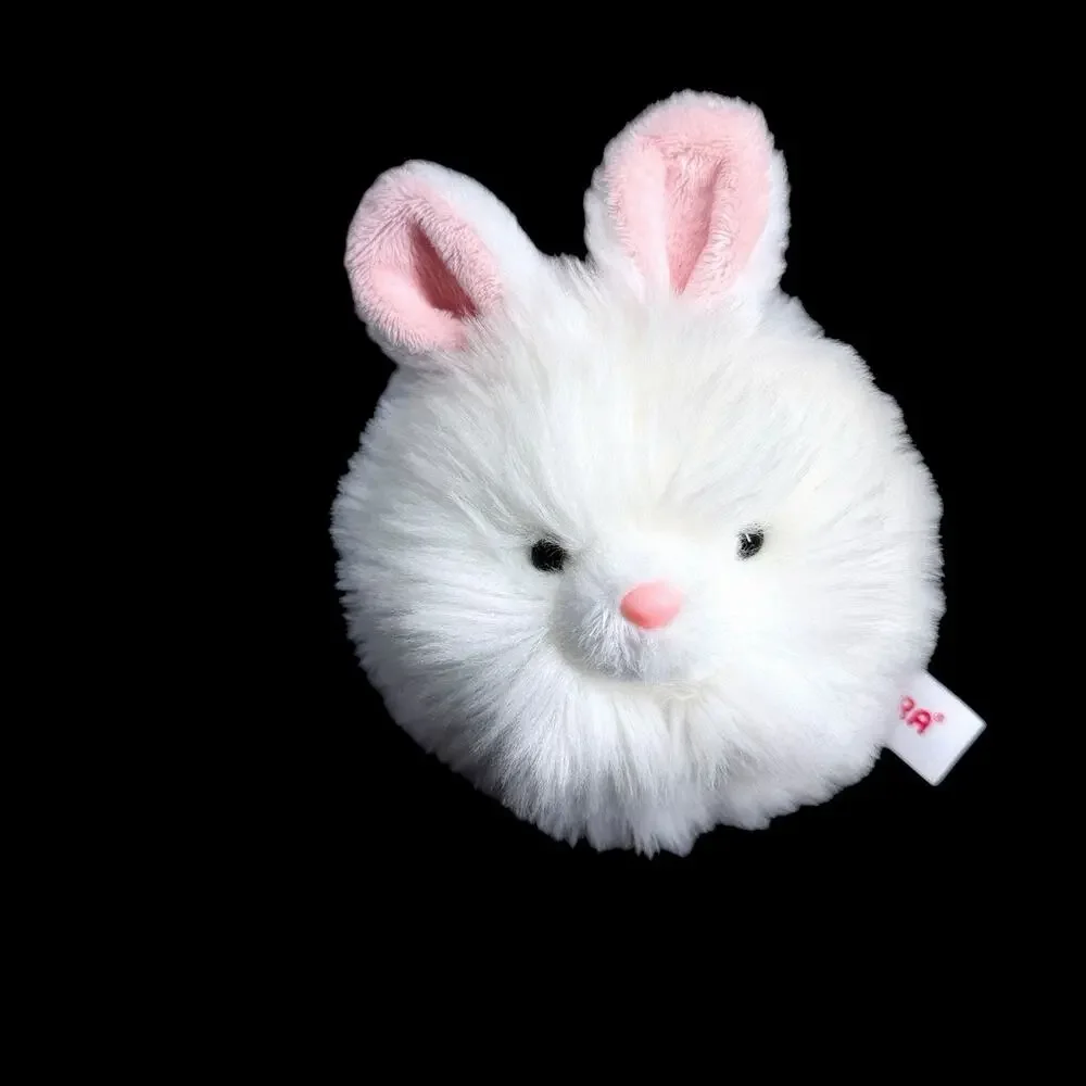 Aurora White Bunny Rabbit Plush Stuffed Animal Pink Ears Floppy Soft Easter 6 In